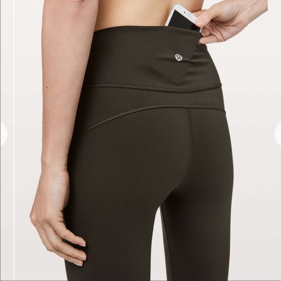 lululemon athletica Pants - Lululemon In Movement 28” everlux leggings olive green